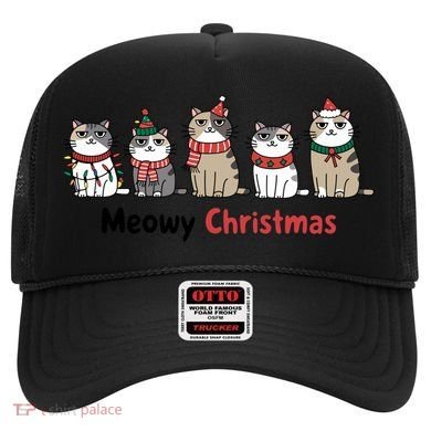 Meowy Christmas Cute Santa Funny Cat Lover Gift Hat