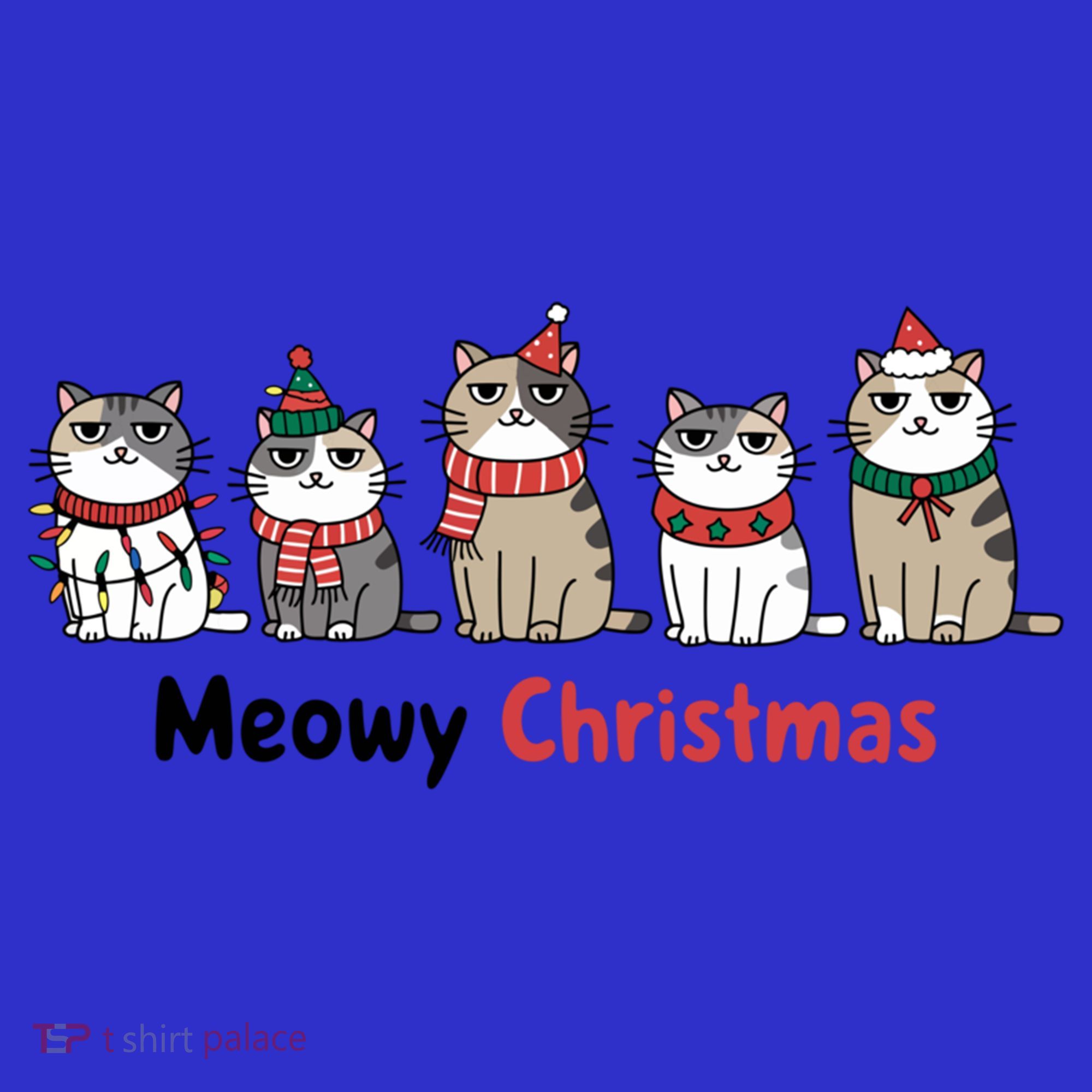 Meowy Christmas Cute Santa Funny Cat Lover Gift Polo