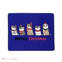 Meowy Christmas Cute Santa Funny Cat Lover Gift Mousepad thumb 0