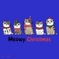 Meowy Christmas Cute Santa Funny Cat Lover Gift Mousepad thumb 1