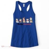 Meowy Christmas Cute Santa Funny Cat Lover Gift Women's Tank Top thumb 0