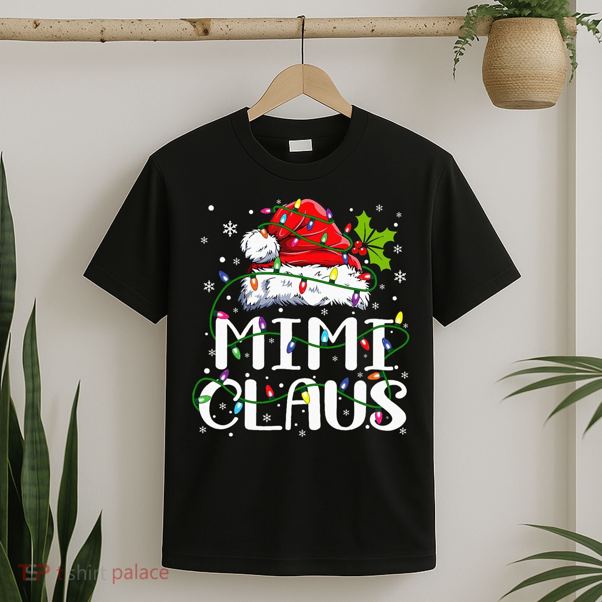 Mimi Claus  Christmas Lights Pajama Family Matching T-Shirt