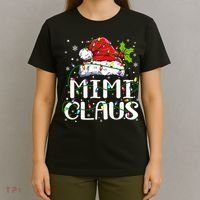 Mimi Claus  Christmas Lights Pajama Family Matching T-Shirt thumb 4