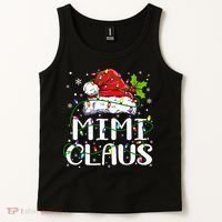 Mimi Claus  Christmas Lights Pajama Family Matching Tank Top thumb 2