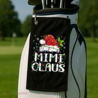 Mimi Claus  Christmas Lights Pajama Family Matching Golf Towel thumb 2