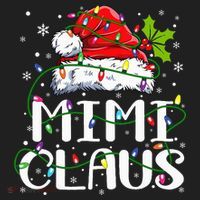 Mimi Claus  Christmas Lights Pajama Family Matching Golf Towel thumb 3