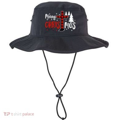 Merry Christmas Christians Buffalo Plaid Meaningful Gift Bucket Hat