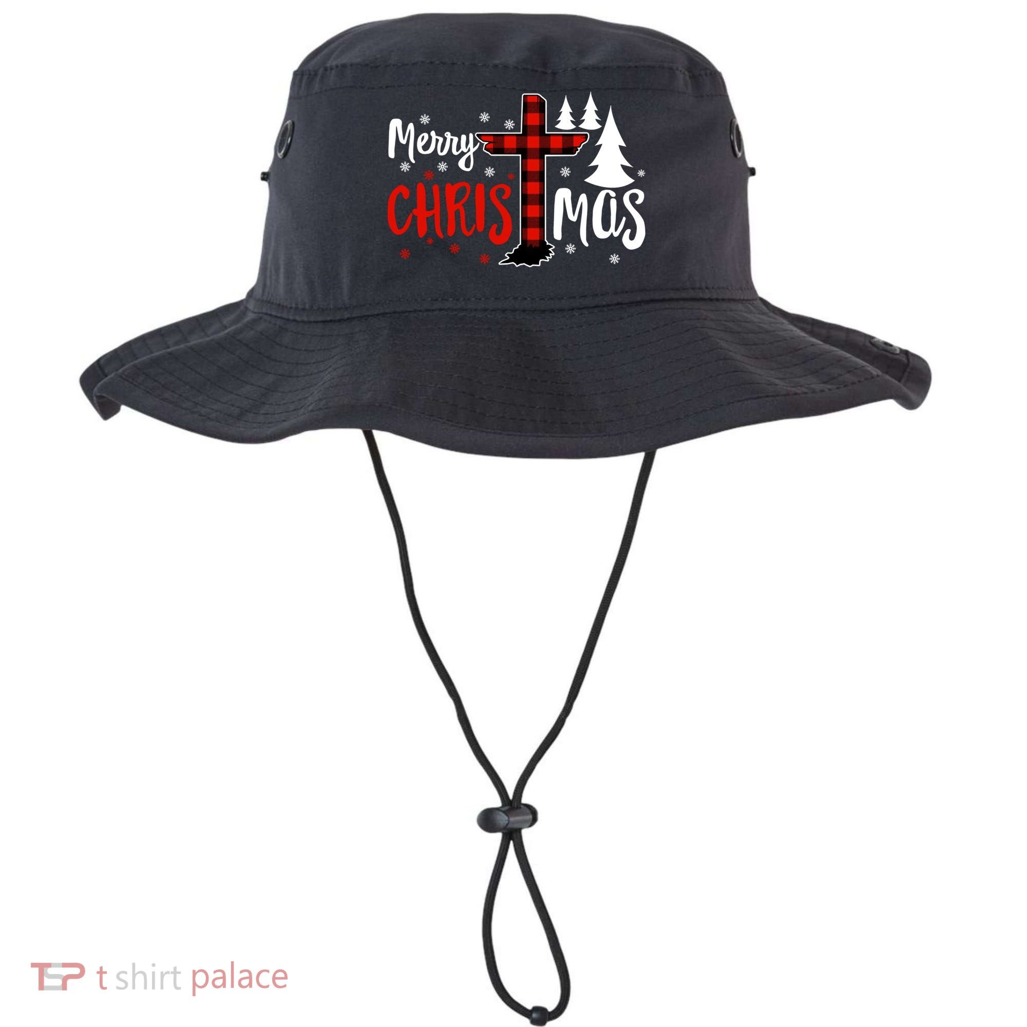 Merry Christmas Christians Buffalo Plaid Meaningful Gift Bucket Hat