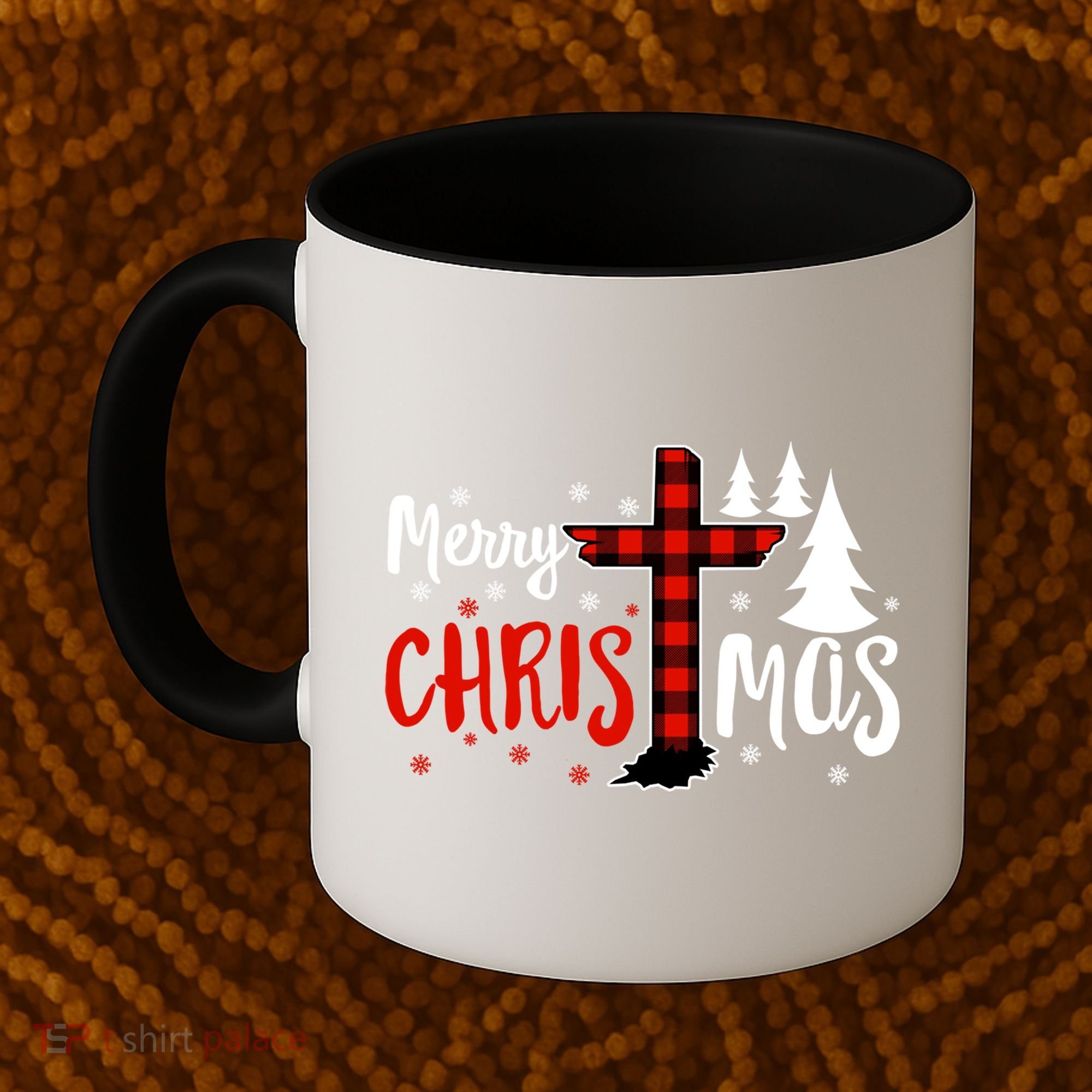 Merry Christmas Christians Buffalo Plaid Meaningful Gift Coffee Mug
