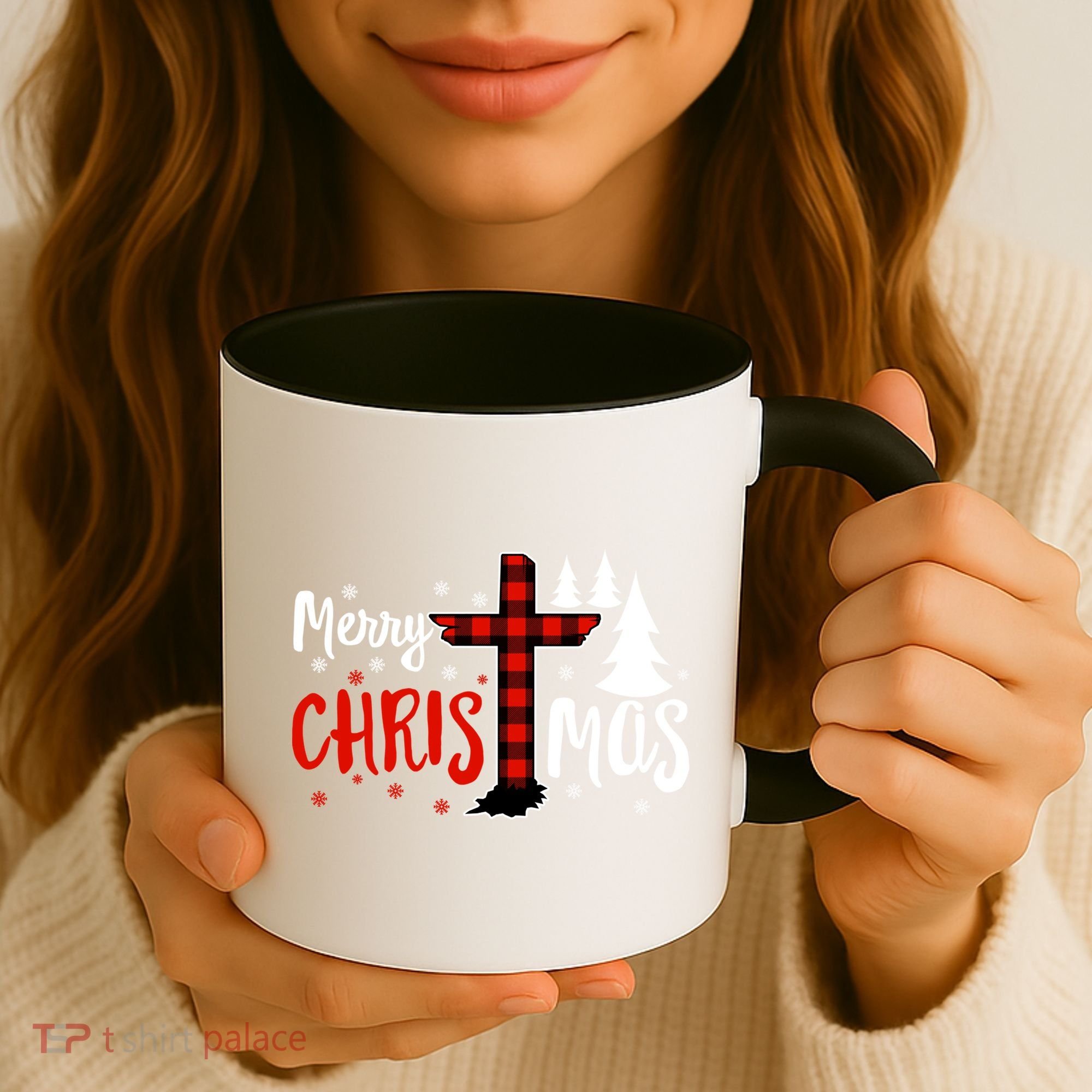 Merry Christmas Christians Buffalo Plaid Meaningful Gift Coffee Mug