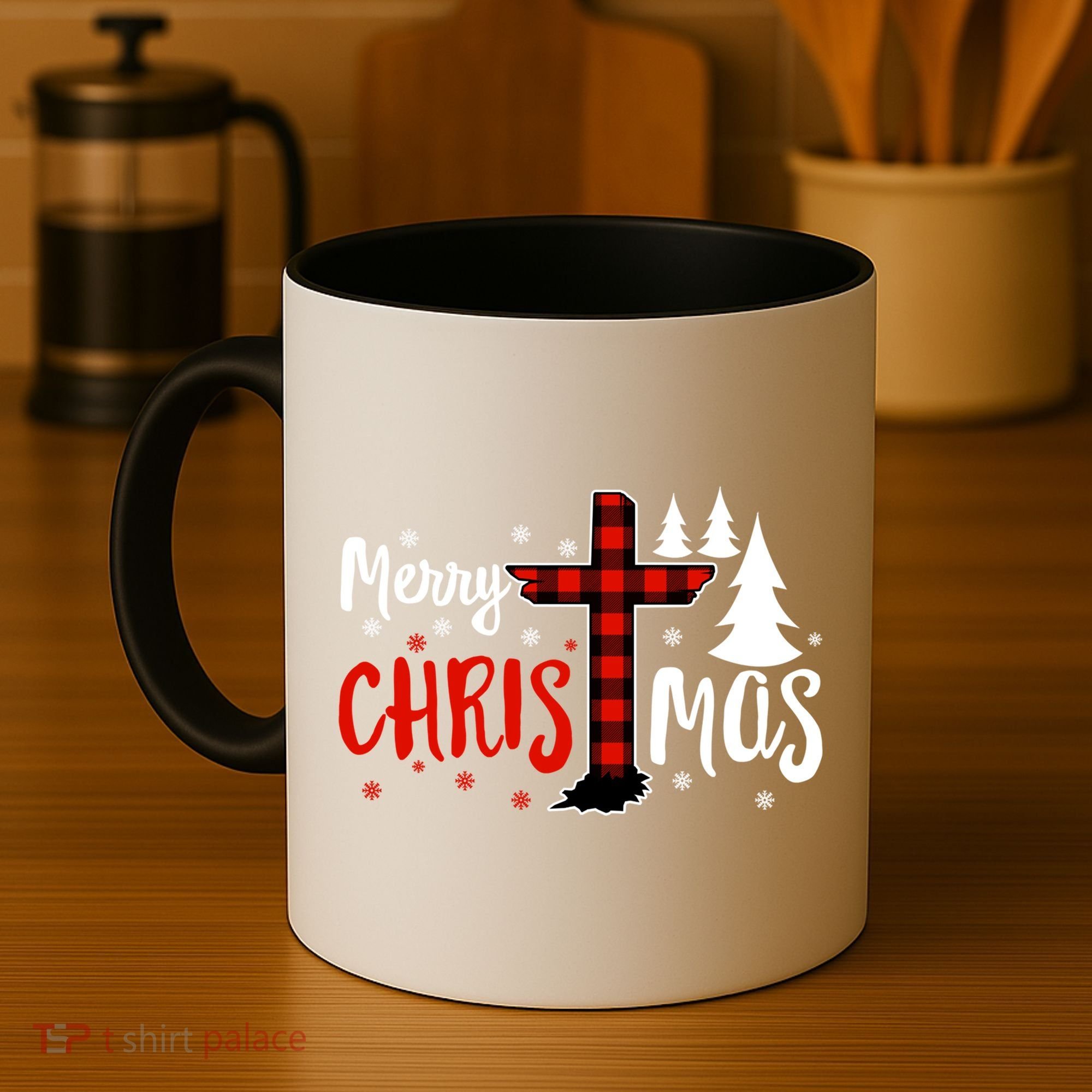 Merry Christmas Christians Buffalo Plaid Meaningful Gift Coffee Mug