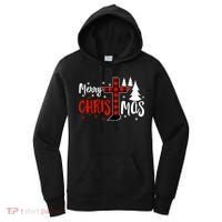 Merry Christmas Christians Buffalo Plaid Meaningful Gift Women's Hoodie thumb 0