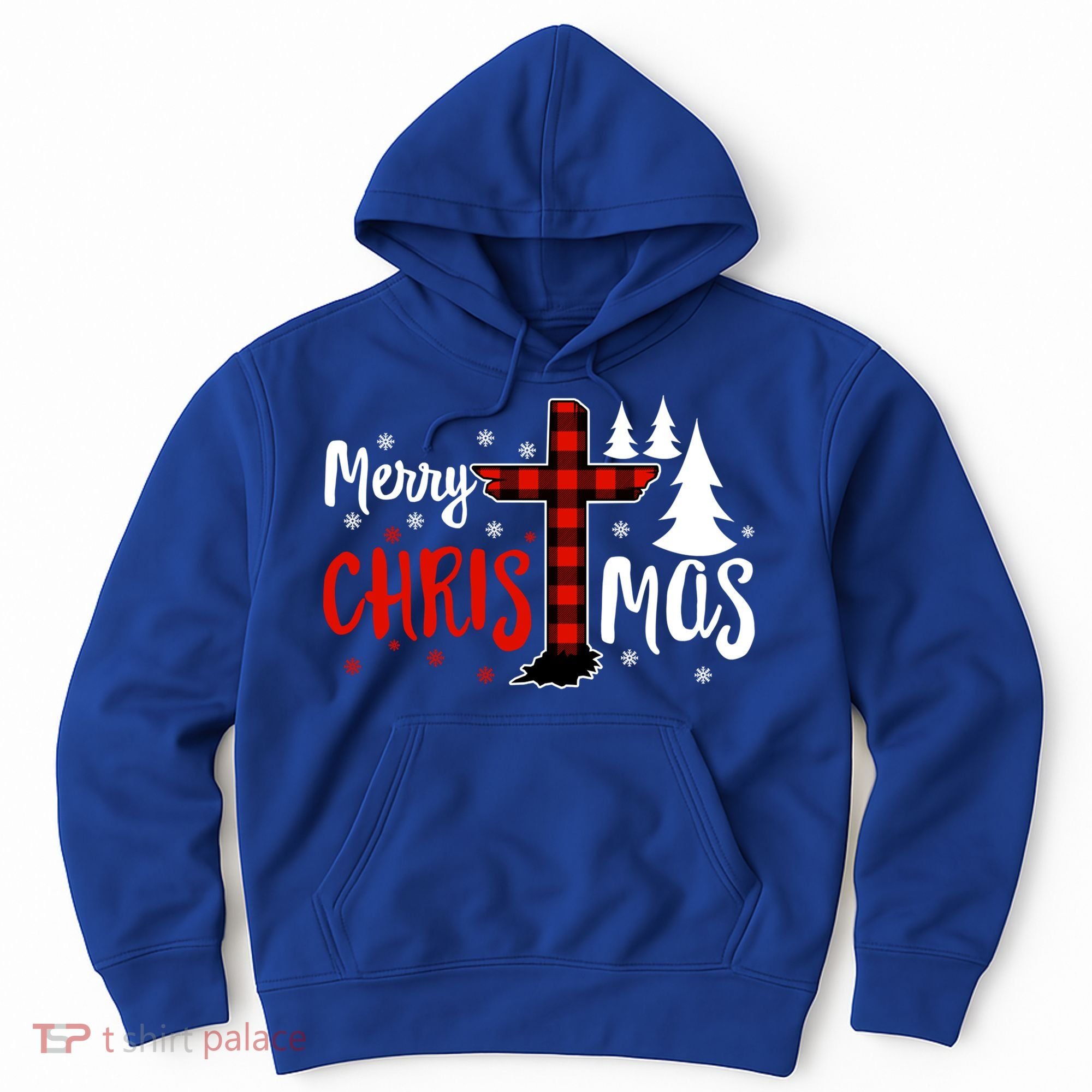 Merry Christmas Christians Buffalo Plaid Meaningful Gift Hoodie