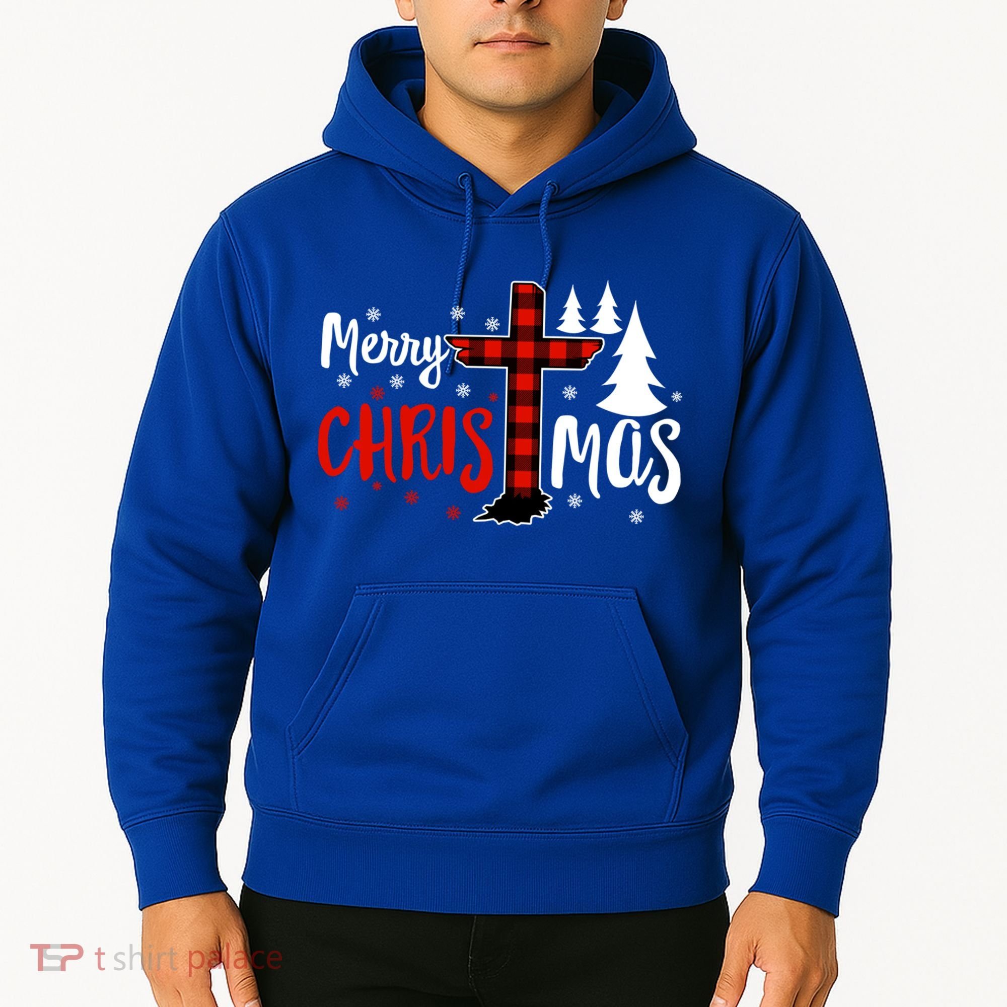 Merry Christmas Christians Buffalo Plaid Meaningful Gift Hoodie