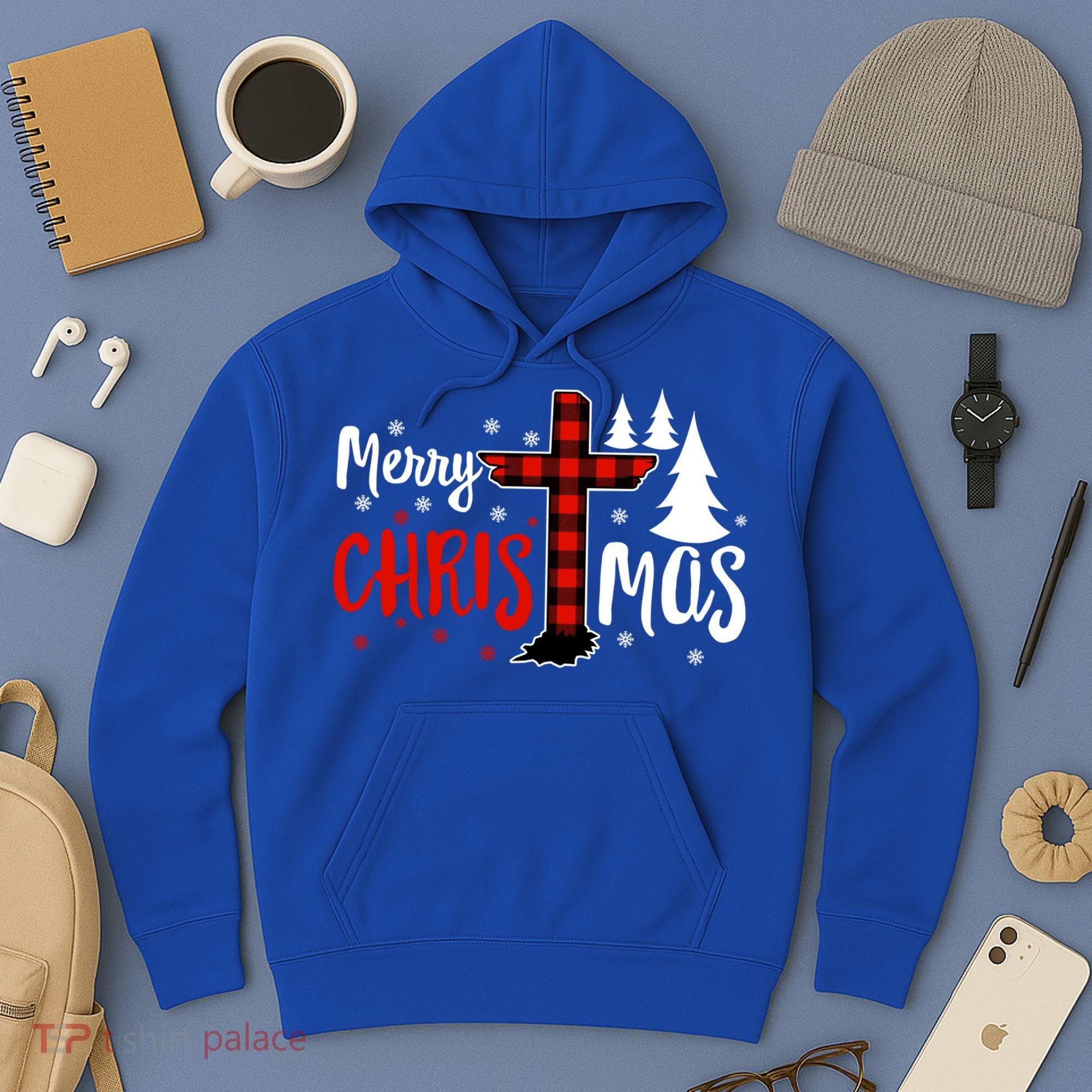 Merry Christmas Christians Buffalo Plaid Meaningful Gift Hoodie