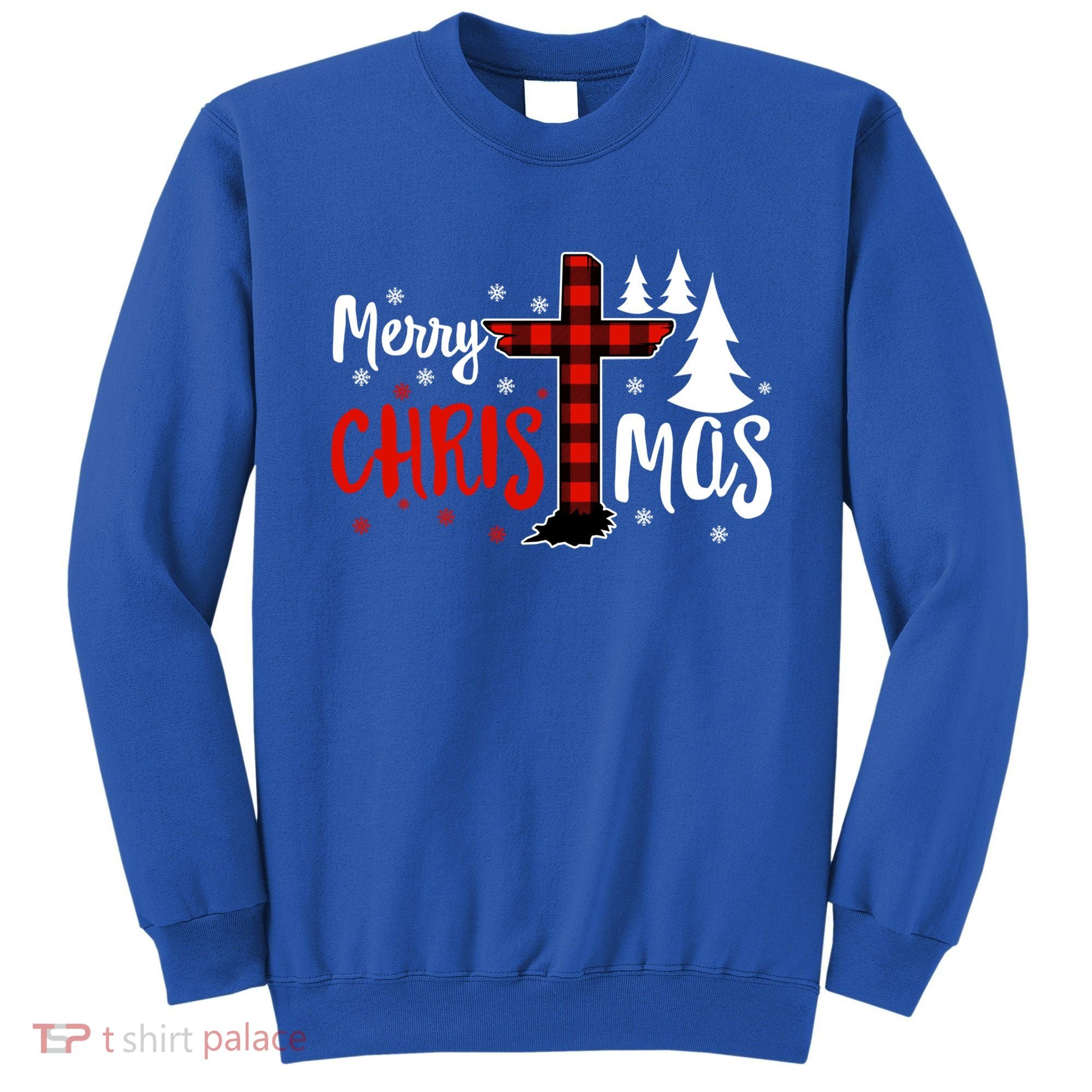 Merry Christmas Christians Buffalo Plaid Meaningful Gift Sweatshirt
