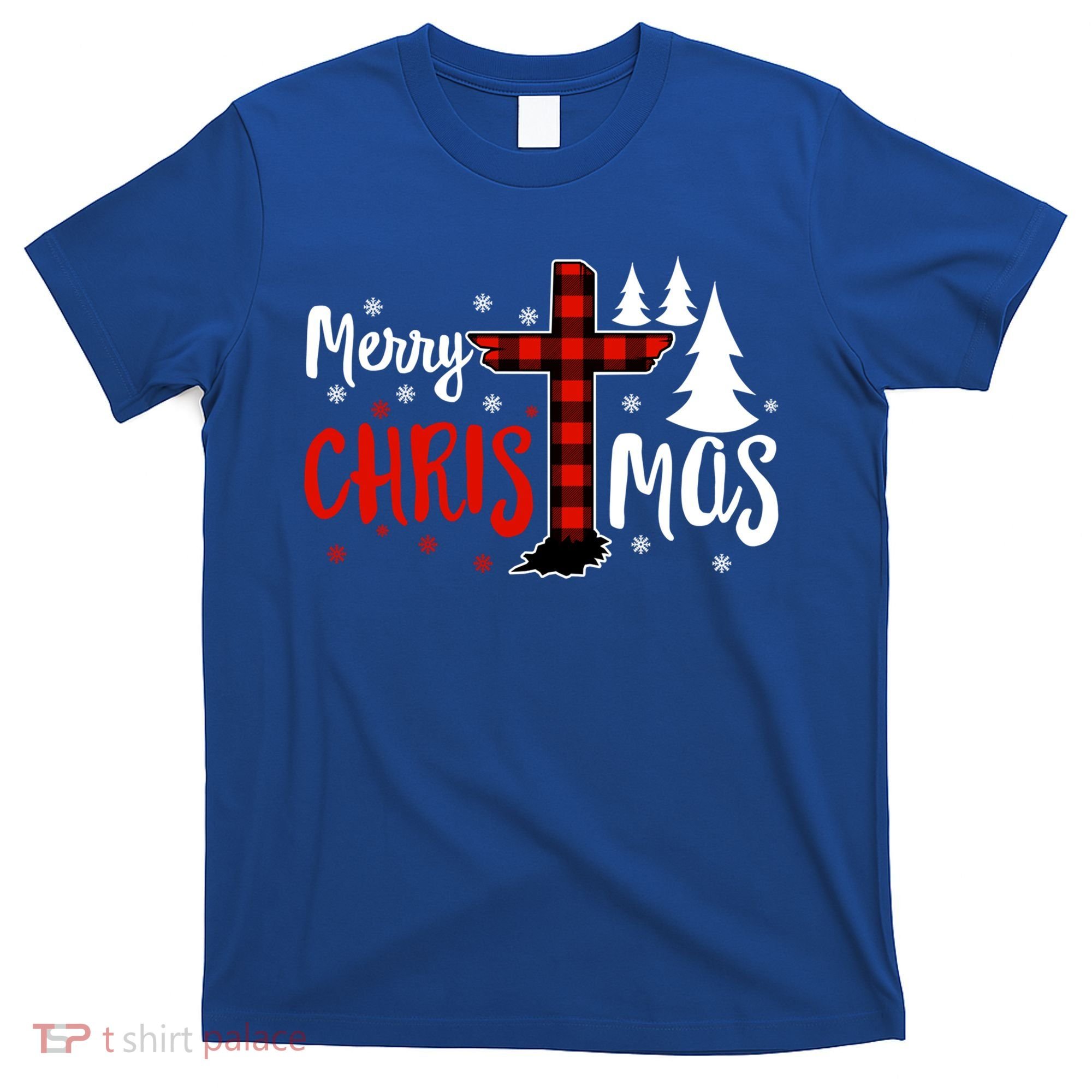 Merry Christmas Christians Buffalo Plaid Meaningful Gift T-Shirt