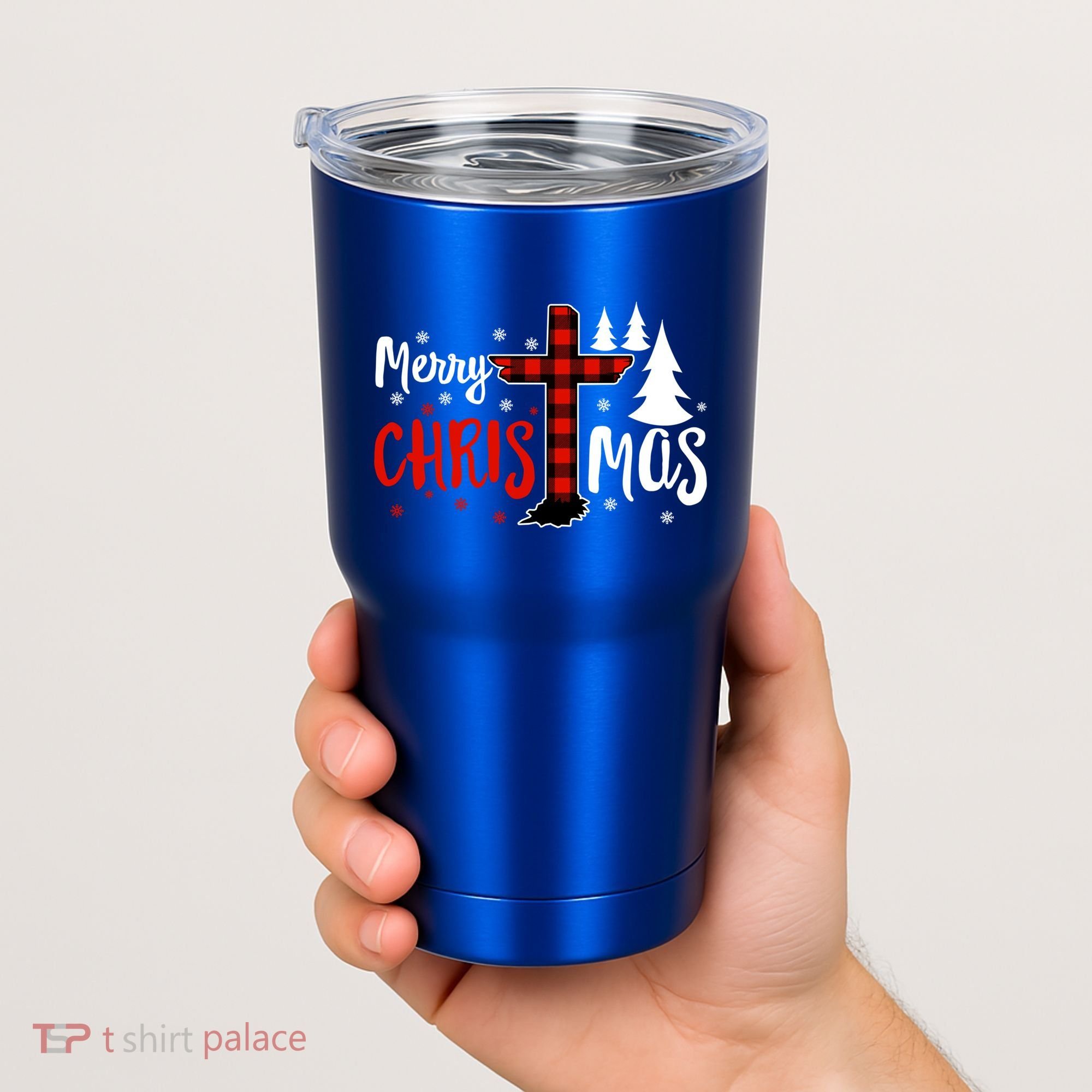 Merry Christmas Christians Buffalo Plaid Meaningful Gift Tumbler