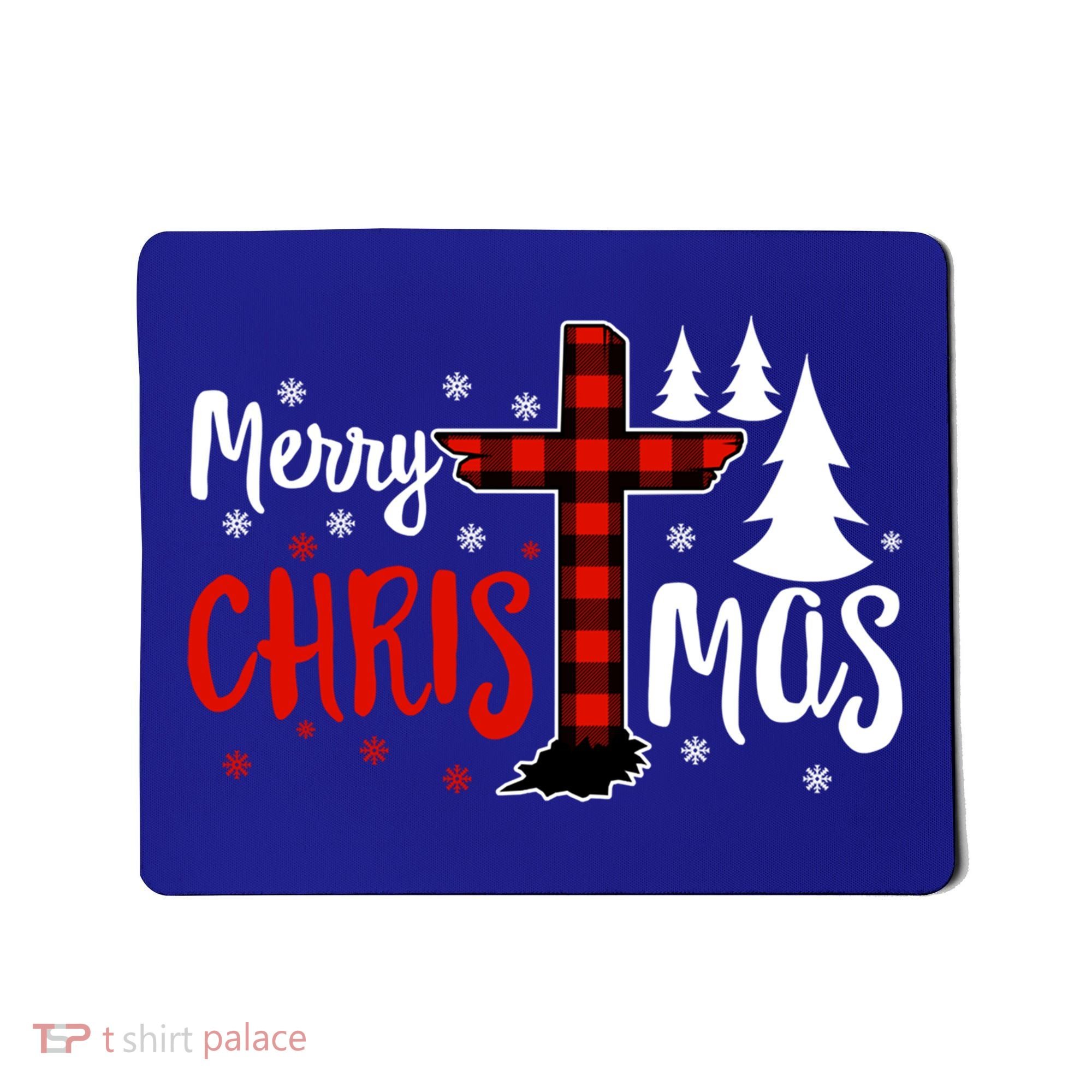 Merry Christmas Christians Buffalo Plaid Meaningful Gift Mousepad