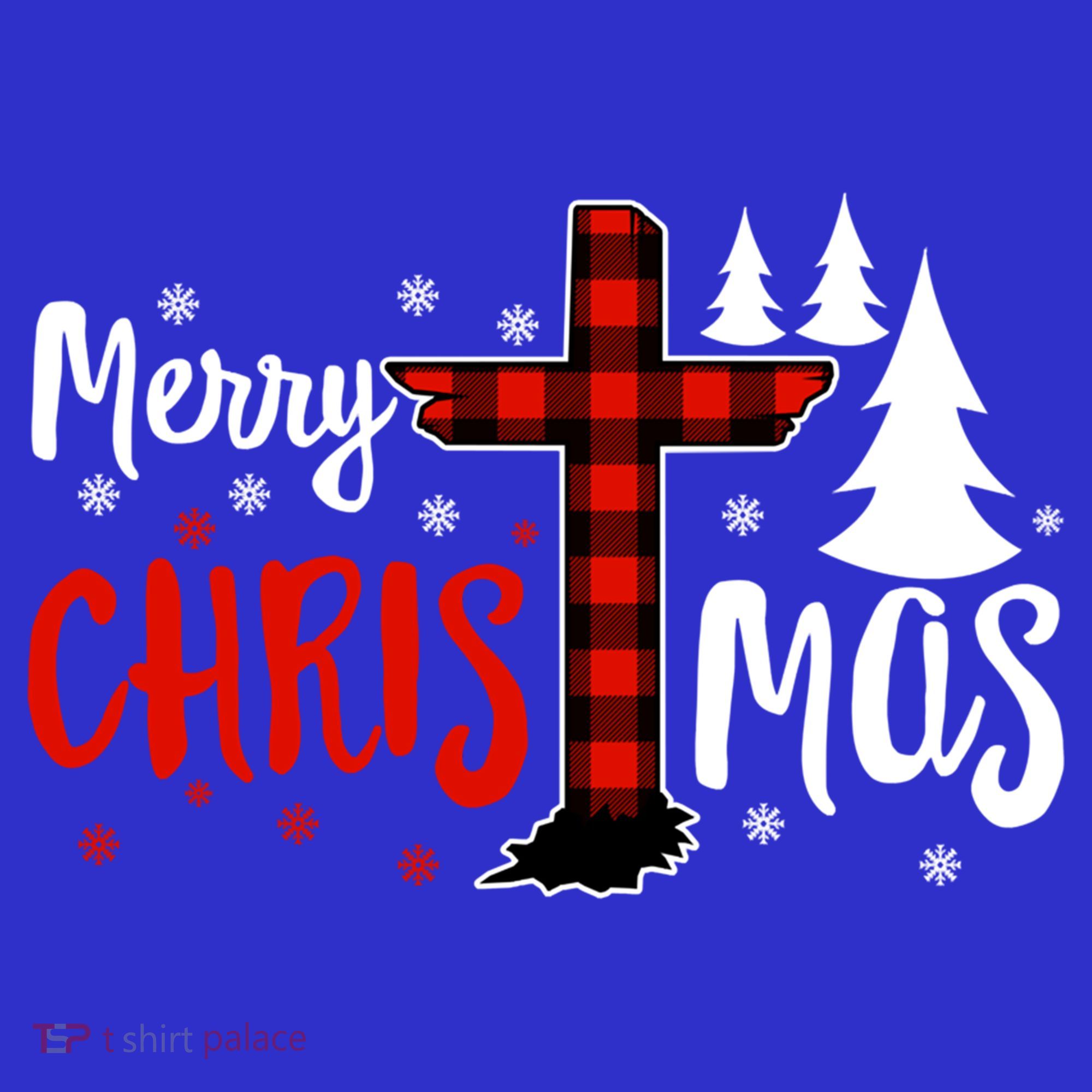 Merry Christmas Christians Buffalo Plaid Meaningful Gift Women's Tank Top