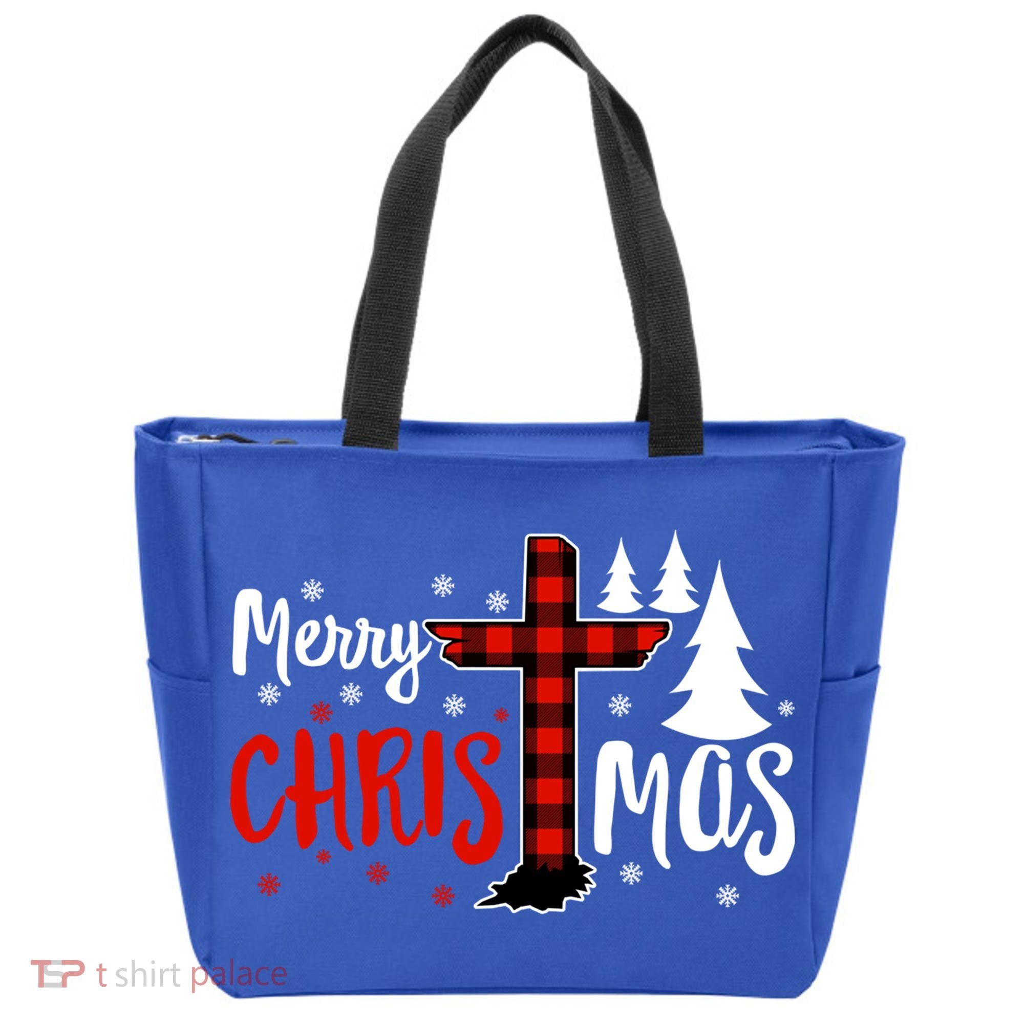 Merry Christmas Christians Buffalo Plaid Meaningful Gift Tote Bag