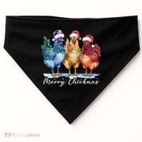 Merry Chickmas Chicken Lover Christmas Gift USA-Made Doggie Bandana thumb 0