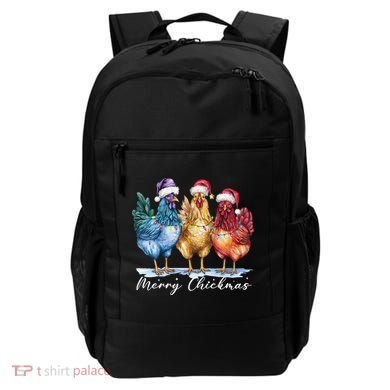 Merry Chickmas Chicken Lover Christmas Gift Backpack