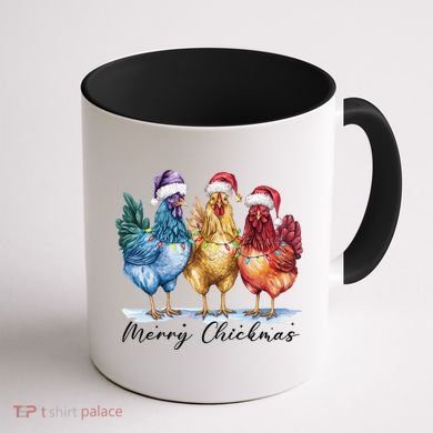 Merry Chickmas Chicken Lover Christmas Gift Coffee Mug back