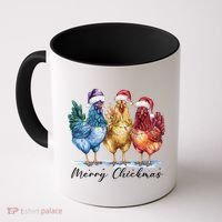 Merry Chickmas Chicken Lover Christmas Gift Coffee Mug thumb 0