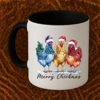 Merry Chickmas Chicken Lover Christmas Gift Coffee Mug thumb 2