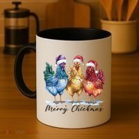 Merry Chickmas Chicken Lover Christmas Gift Coffee Mug thumb 4