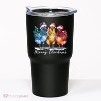 Merry Chickmas Chicken Lover Christmas Gift Tumbler thumb 0