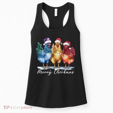 Merry Chickmas Chicken Lover Christmas Gift Women's Tank Top