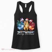 Merry Chickmas Chicken Lover Christmas Gift Women's Tank Top thumb 0
