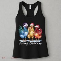 Merry Chickmas Chicken Lover Christmas Gift Women's Tank Top thumb 3