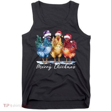 Merry Chickmas Chicken Lover Christmas Gift Tank Top