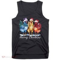 Merry Chickmas Chicken Lover Christmas Gift Tank Top thumb 0