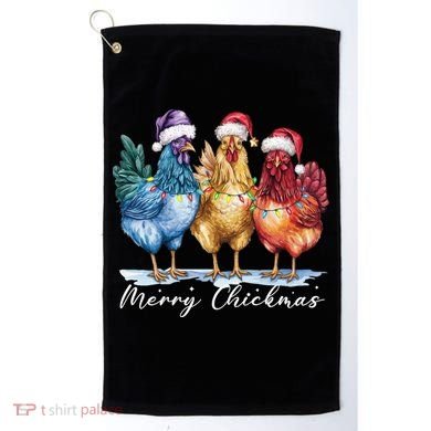 Merry Chickmas Chicken Lover Christmas Gift Golf Towel
