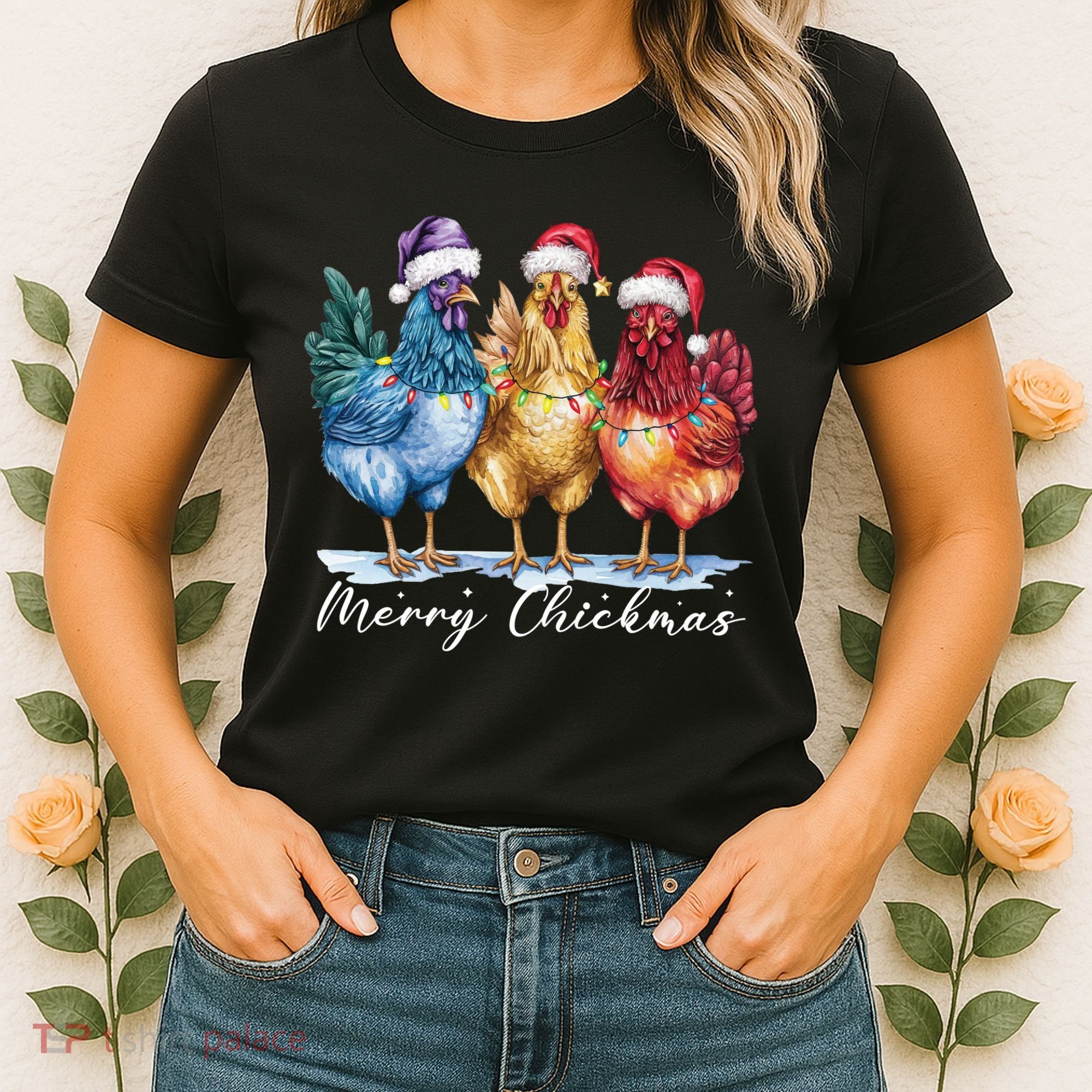 Merry Chickmas Chicken Lover Christmas Gift Women's T-Shirt