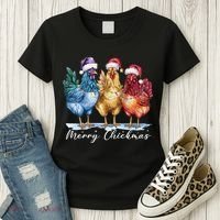 Merry Chickmas Chicken Lover Christmas Gift Women's T-Shirt thumb 3