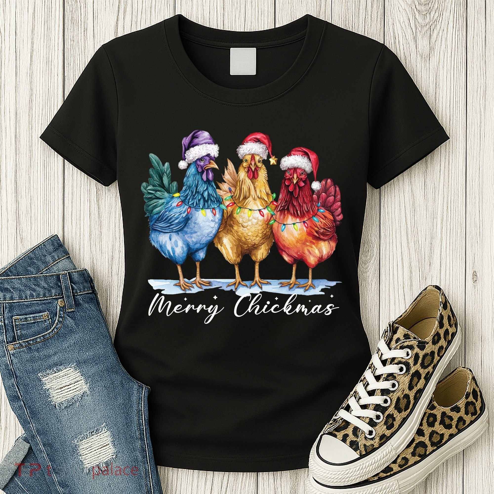 Merry Chickmas Chicken Lover Christmas Gift Women's T-Shirt