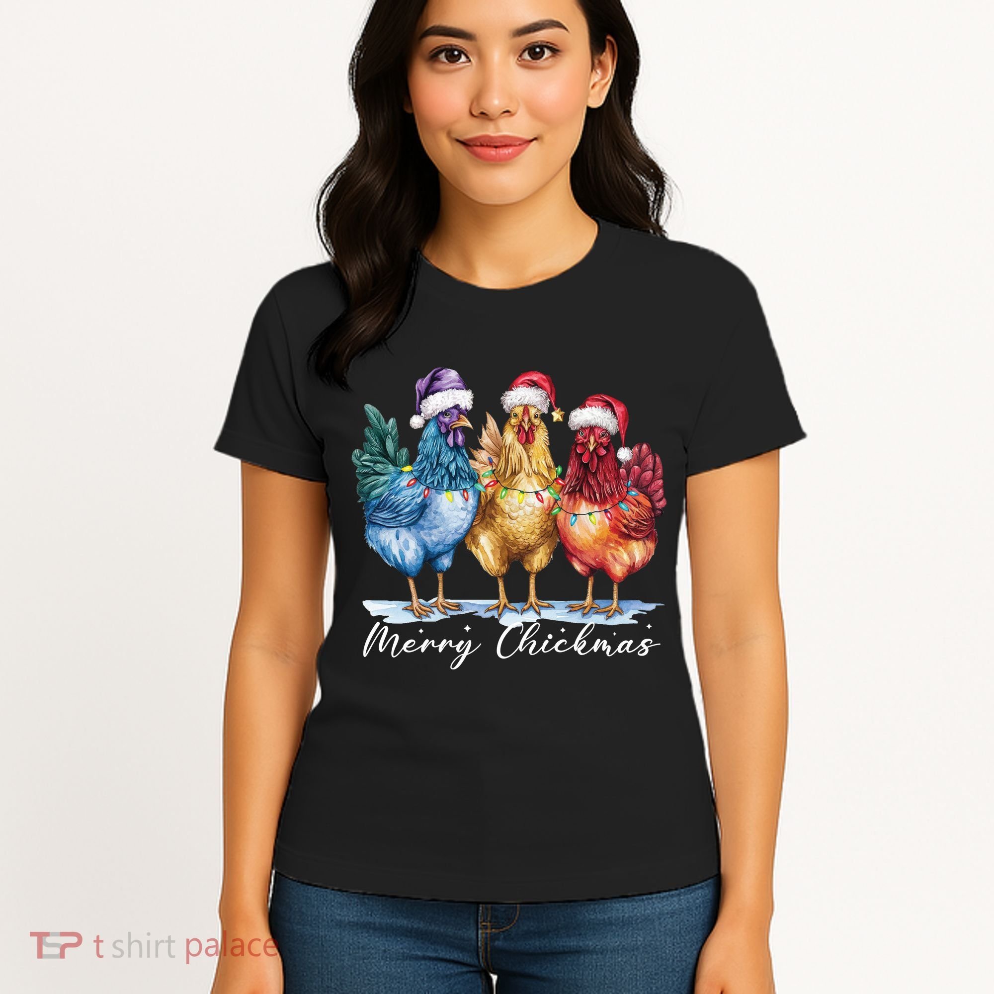 Merry Chickmas Chicken Lover Christmas Gift Women's T-Shirt