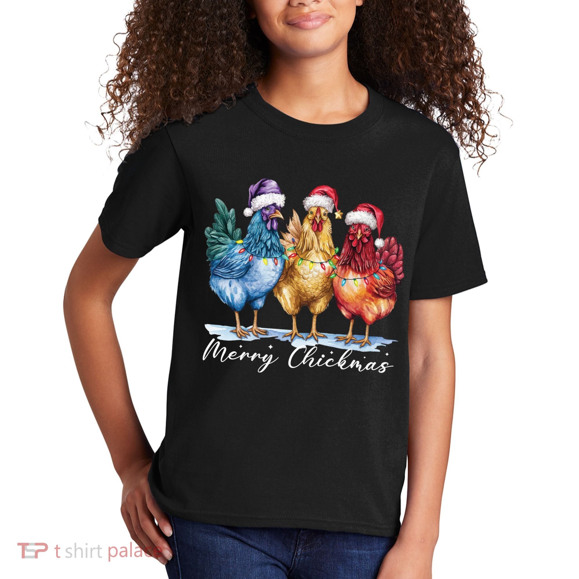 Merry Chickmas Chicken Lover Christmas Gift Kids T-Shirt