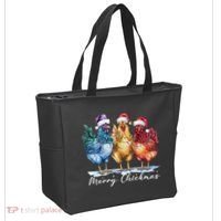 Merry Chickmas Chicken Lover Christmas Gift Tote Bag thumb 2
