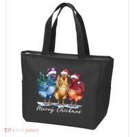 Merry Chickmas Chicken Lover Christmas Gift Tote Bag thumb 3