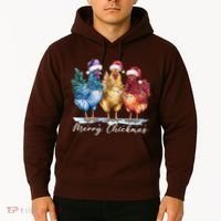 Merry Chickmas Chicken Lover Christmas Gift Hoodie thumb 2