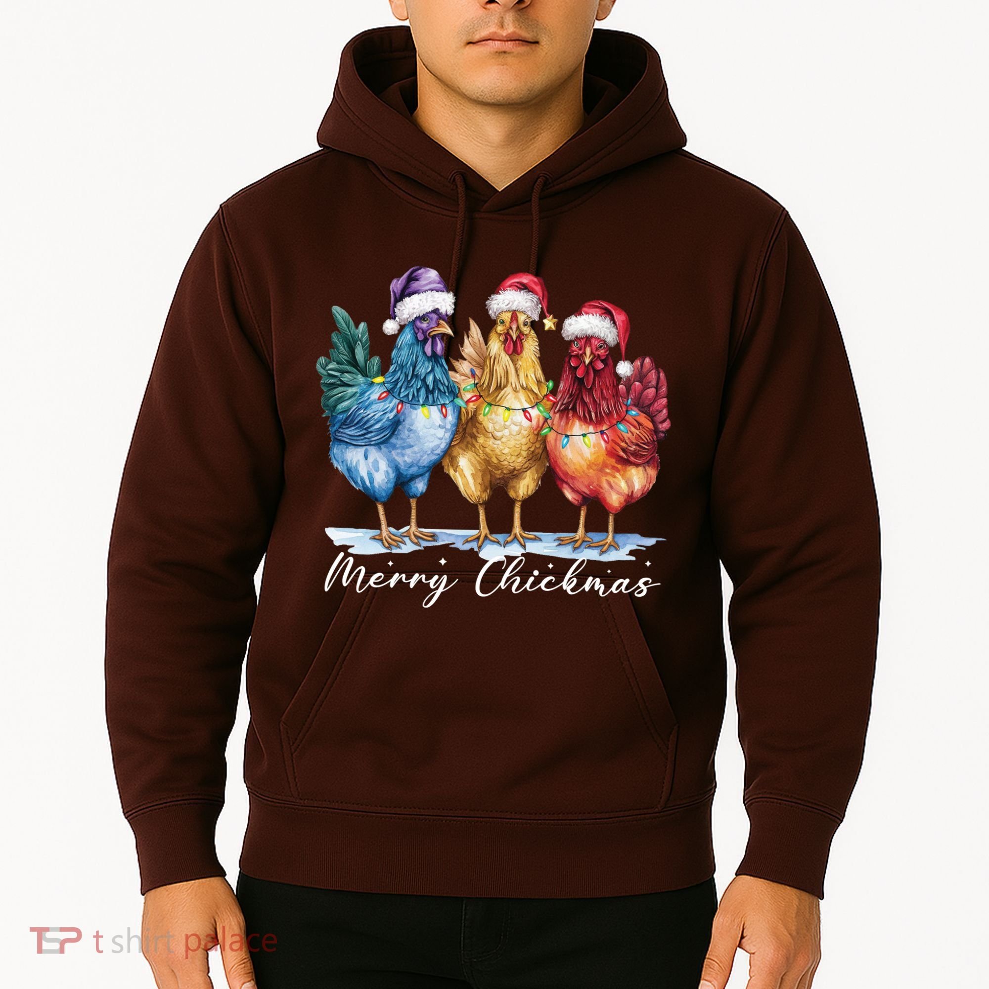 Merry Chickmas Chicken Lover Christmas Gift Hoodie