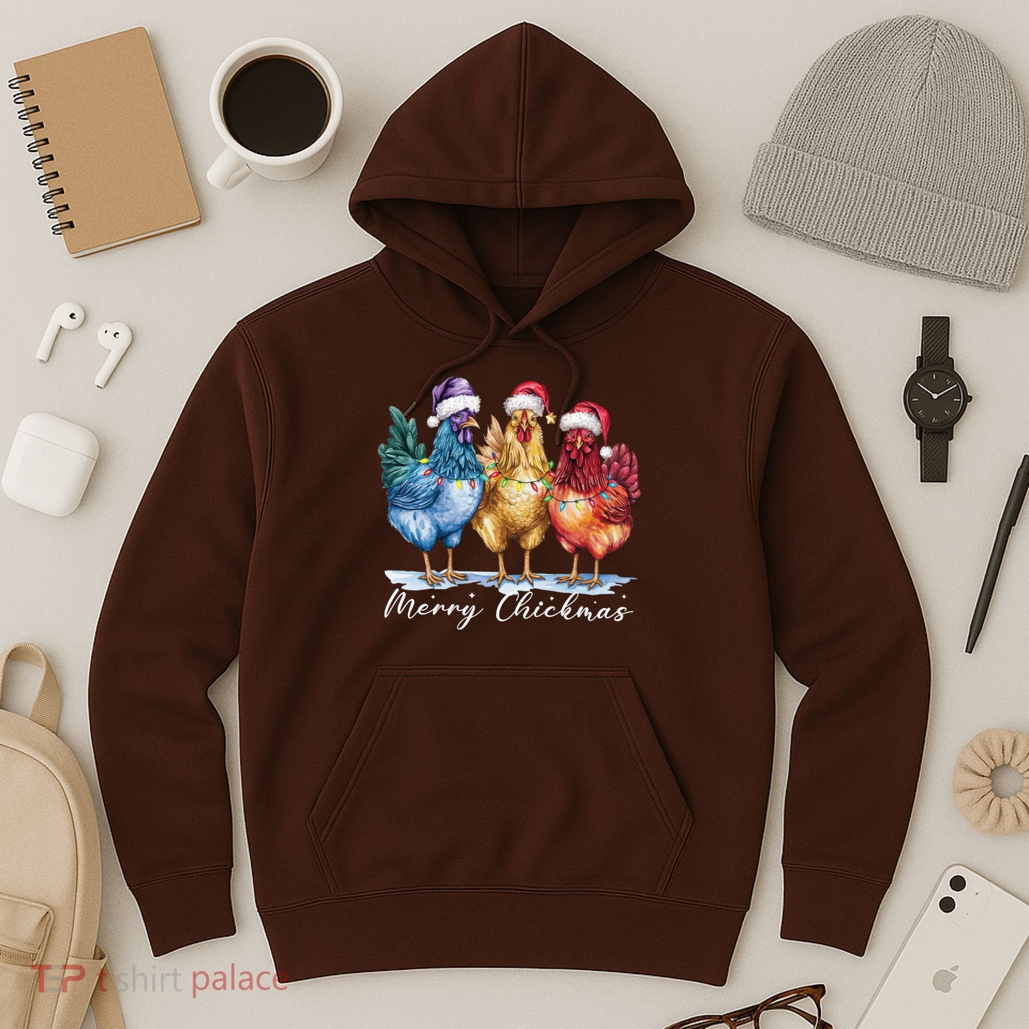 Merry Chickmas Chicken Lover Christmas Gift Hoodie