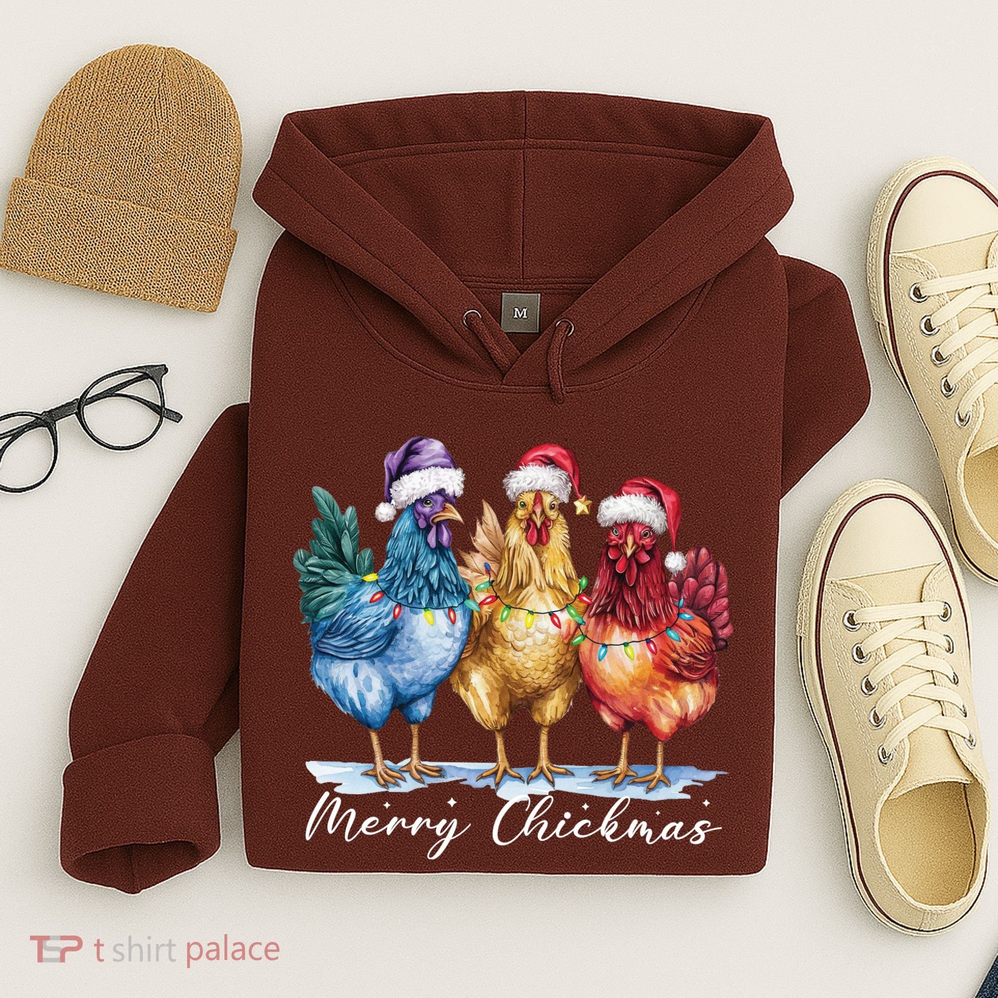 Merry Chickmas Chicken Lover Christmas Gift Hoodie