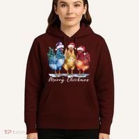 Merry Chickmas Chicken Lover Christmas Gift Hoodie thumb 5